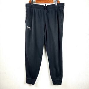 Under Armour Loose Fit Black Joggers Sweatpants Size XXL Casual Workout Lounge